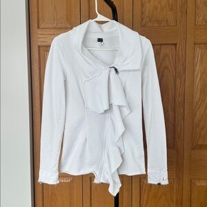 We The Free White Ruffle Front Top